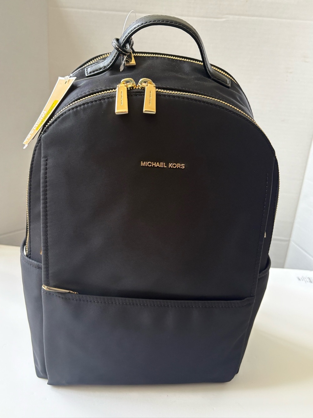 Michael Kors Sable Large Nylon Backpack Black/Gold  Brand New With Tag